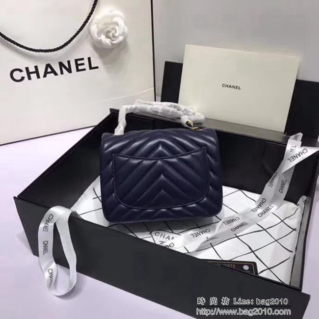 香奈兒CHANEL 升級版V線1115小羊皮肩背斜跨鏈條包 DSC1247